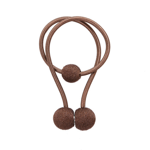 Factory direct sales modern simple wooden curtain magnet strap curtain buckle hand-woven non-slip fashion hanging ball