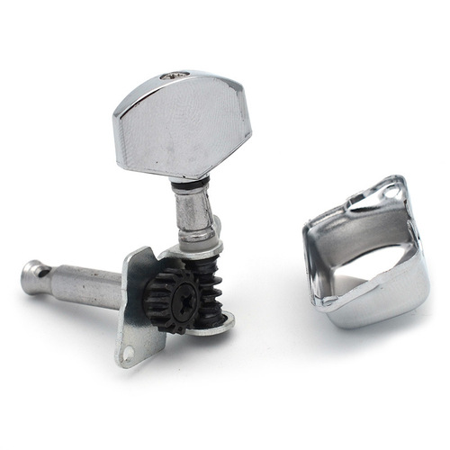 Guitar accessories, folk guitar tuners, semi-closed acoustic guitar tuners, twisted string alignment knob, tuner silver