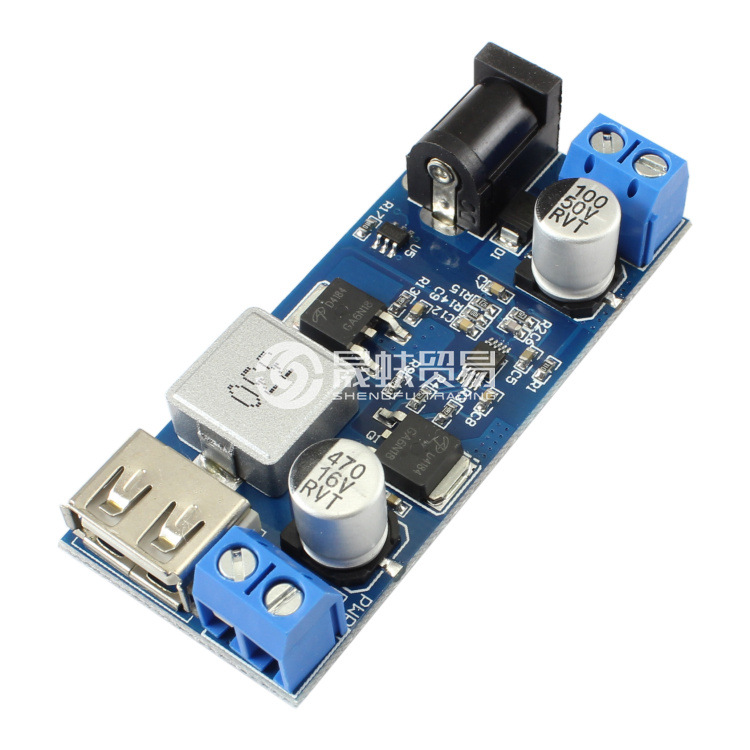 DC-DC 24V 12V转5V 5A直流电源降压模块 带USB充电DCP快充XY-3606