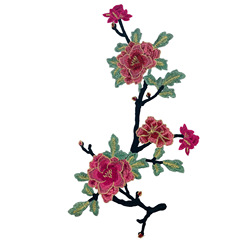 批發 水溶刺繡層疊彩色貼花 個性民族風格領花 廠家直銷領花