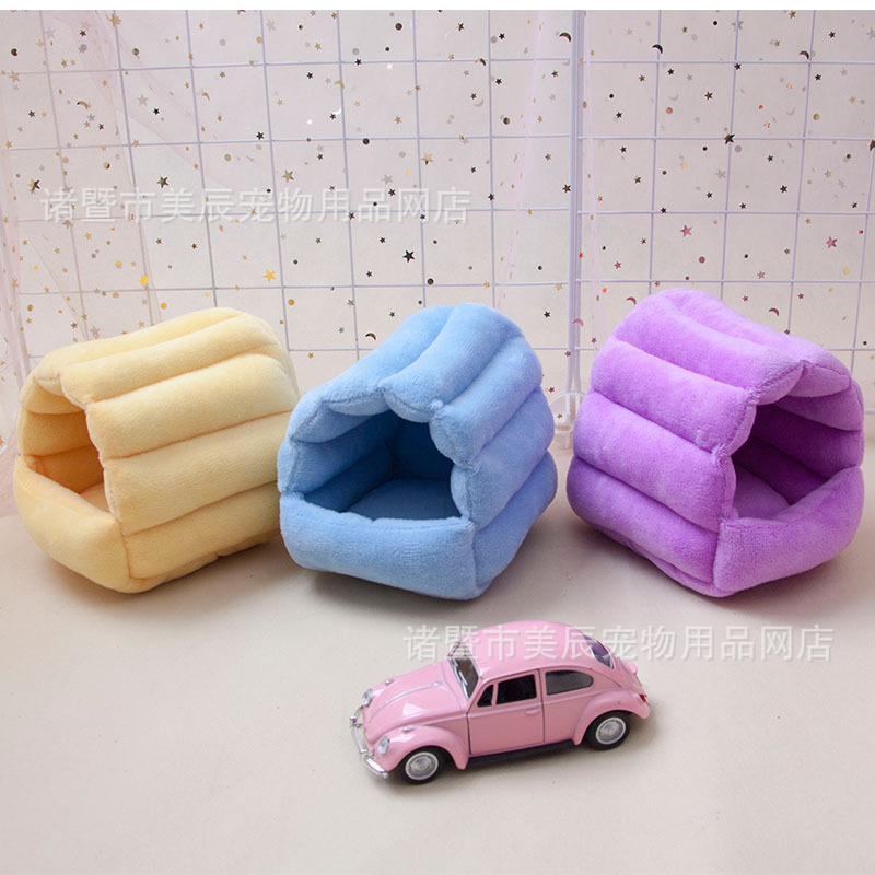 仓鼠窝刺猬窝荷兰猪豚鼠松鼠窝金丝熊蜜袋鼯飞鼠棉窝冬天保暖绒窝|ru