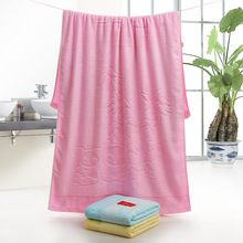 厂家批发竹纤维毛巾 素色提花浴巾 断档大毛巾儿童宝宝吸水大浴巾