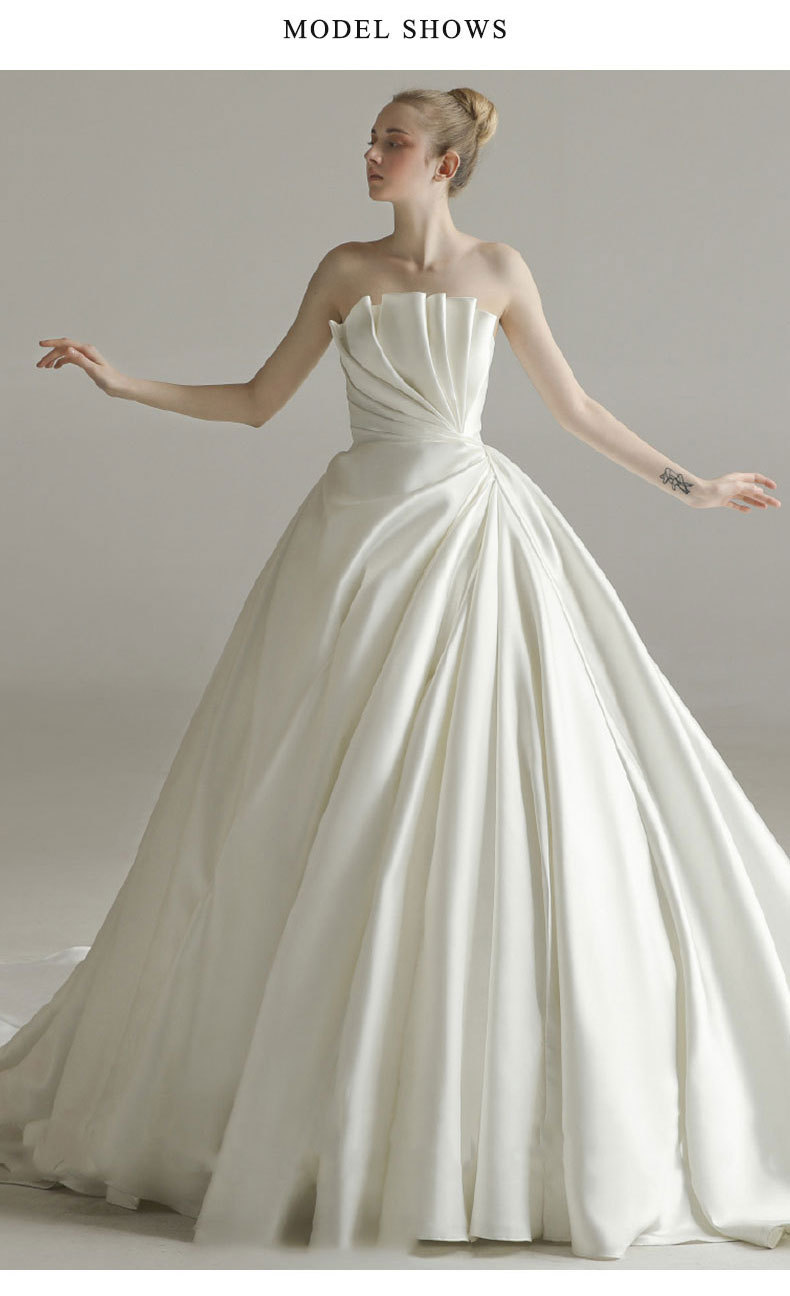 Abito da sposa donna monospalla elegante vestito da cerimonia_voghion.com