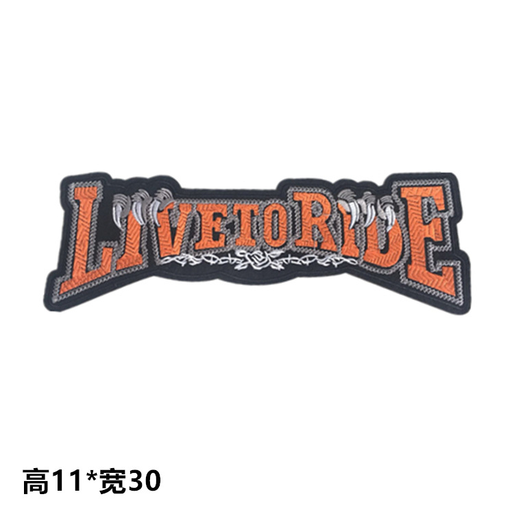 Estilo europeo y americano cráneo pegatinas de tela bordado estilo de la Universidad Ropa Decoración calcomanías fresco motocicleta fantasma cabeza reparación subsidio