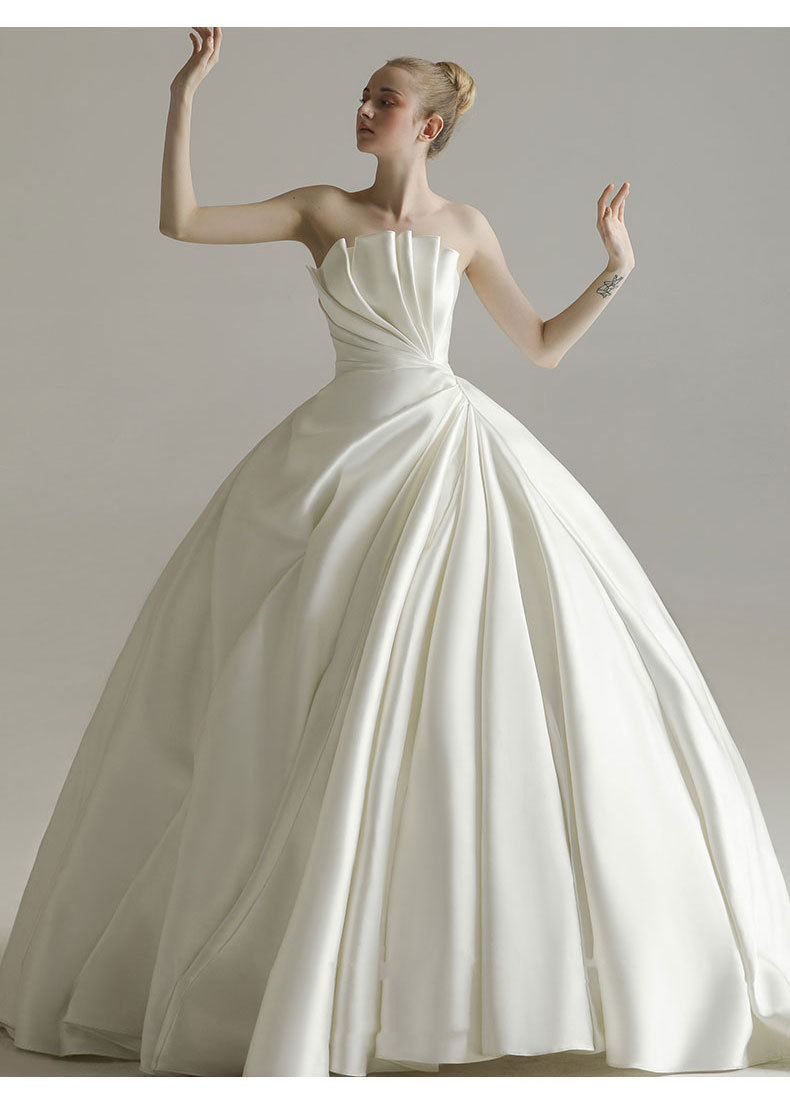 Abito da sposa donna monospalla elegante vestito da cerimonia_voghion.com