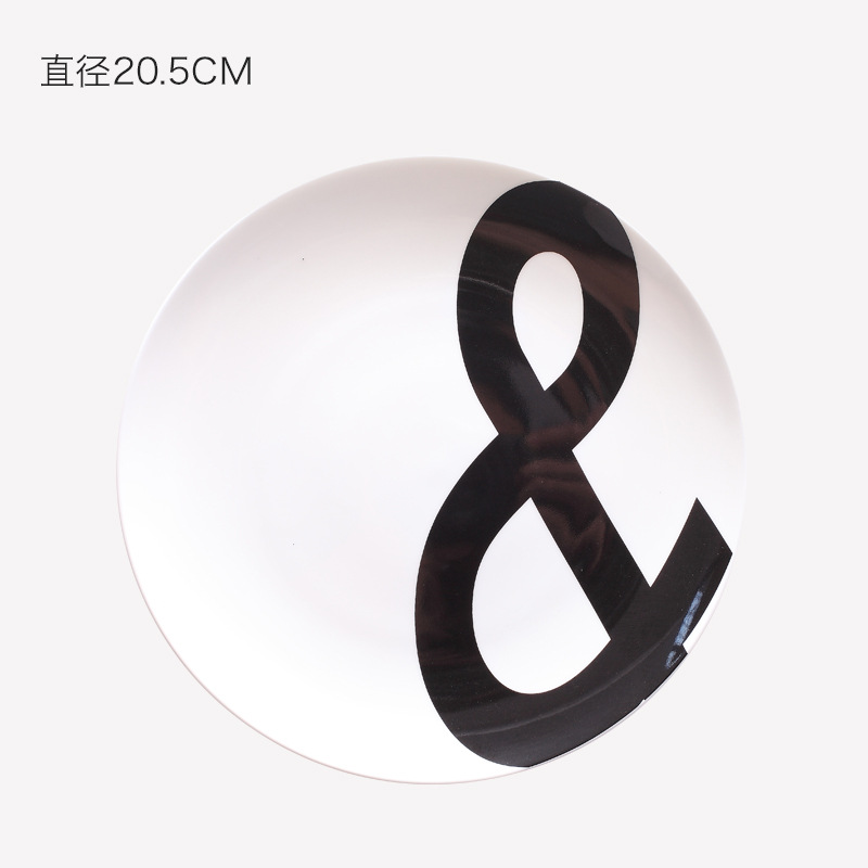 Creativo decoración de la pared sala de estar nórdico moderno cerámica carta Colgante placa de decoración de la pared placa al por mayor