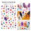 Adhesive Japanese transparent watercolour, sticker for manicure for nails, painted nail stickers, fake nails, flowered