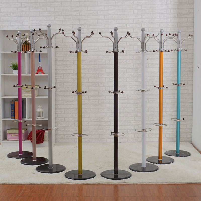现代欧式衣架落地单杆式卧室现代家用移动大理石不锈钢衣帽架全新