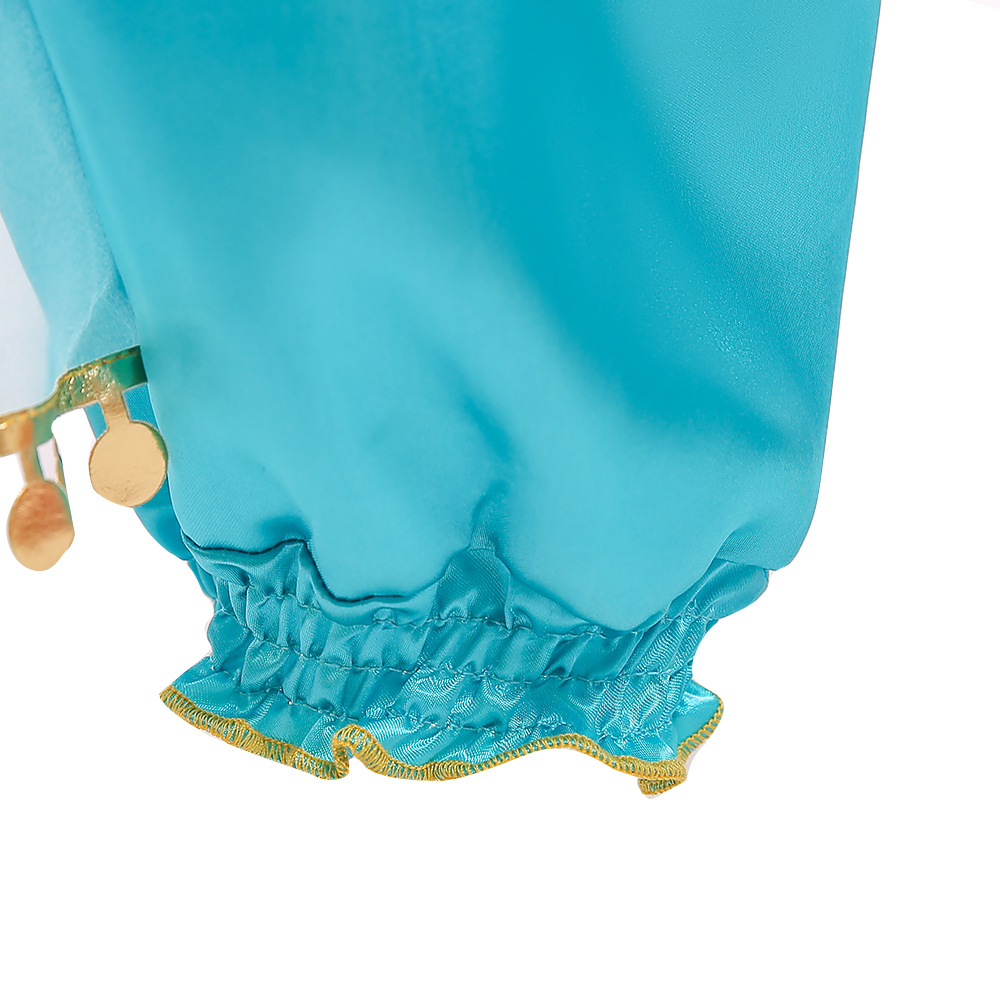 Europa y América Navidad Aladdin lámpara mágica Cosplay Jasmine princesa vestido lentejuelas papel traje de dos piezas