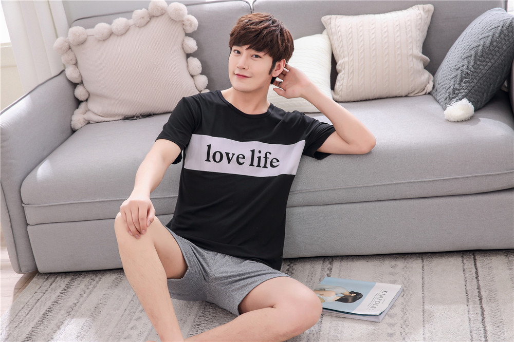 Cute Casual Style Short Sleeves Round Collar Polyester Lover’s Clothes Pajamas display picture 84