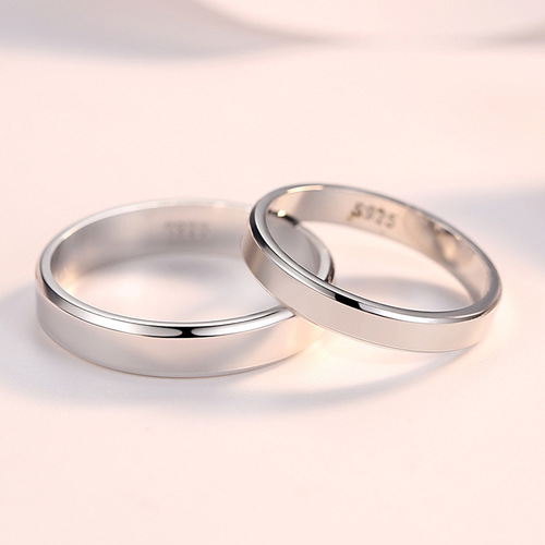 925 sterling silver open ring, couple ring jewelry, classic closed trimmed smooth ring, jewelry wholesale