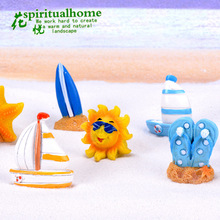 蛋糕摆件海边系列摆饰品海鸟地中海冲浪板海贝风格海豚海星摆饰沙