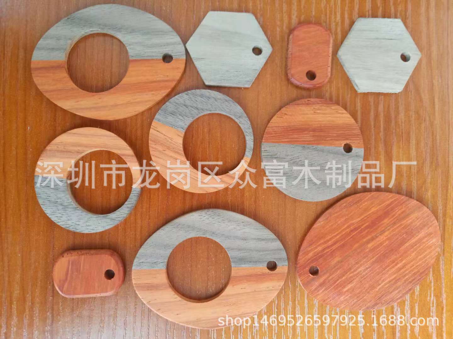 木质吊坠耳环