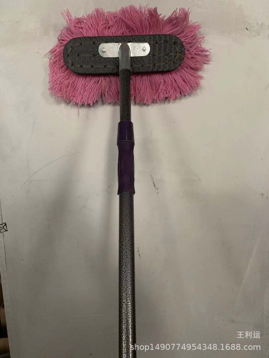 批发洗车刷 2米伸缩杆车刷泡沫头车刷毛线洗车拖把纯棉线汽车拖把