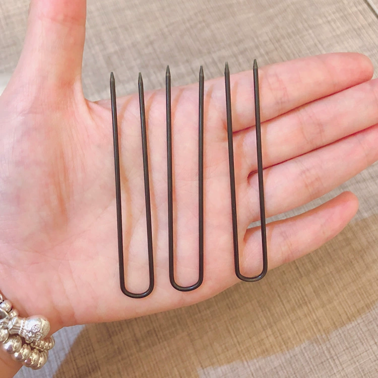 Прямые поставки с фабрики черные волосы U-образный зажим заостренный зажим в форме головы шпилька для волос простой U-образный зажим для волос зажим для фиксации парика