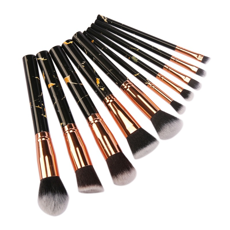 Fashion Artificial Fiber Plastic Handgrip Aluminum Tube Makeup Brushes 1 Set display picture 18