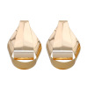 Metal matte fashionable square golden earrings, European style