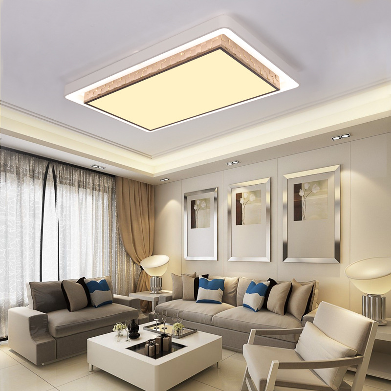 LED吸顶灯简约艺术大气客厅灯长方形灯具创意温馨卧室书房餐厅灯