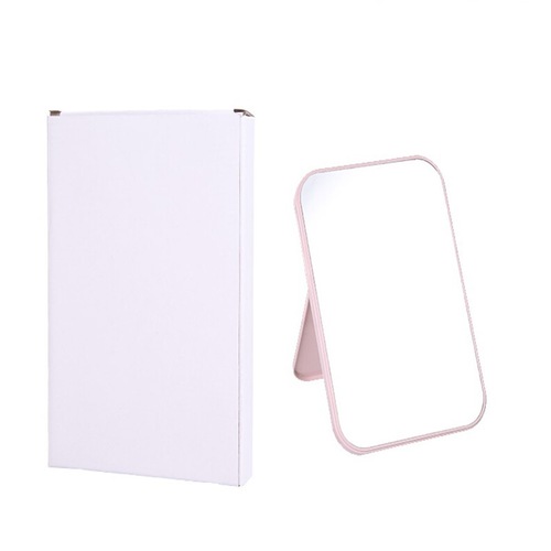 Desktop makeup mirror, portable vanity mirror, portable folding desktop princess mirror, rectangular mirror, simple dormitory mirror