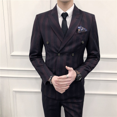 2018 new pattern leisure time man suit coat Youth Blazer customized business affairs full dress suit man Three-piece Suite