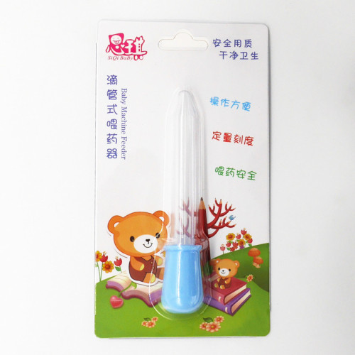 Manufacturer baby dropper type medicine feeder baby anti-choking silicone dropper medicine feeder with scale suction ball dropper 5ml