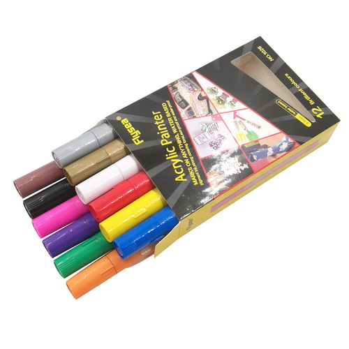 Cross-border body painting mobile phone case DIY water-based acrylic marker graffiti Guka 48-color watercolor brush