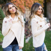 2023 Otoño e Invierno prendas de punto OL cercanías Amazon turtleneck cardigan color sólido suéter de una sola pieza de las mujeres