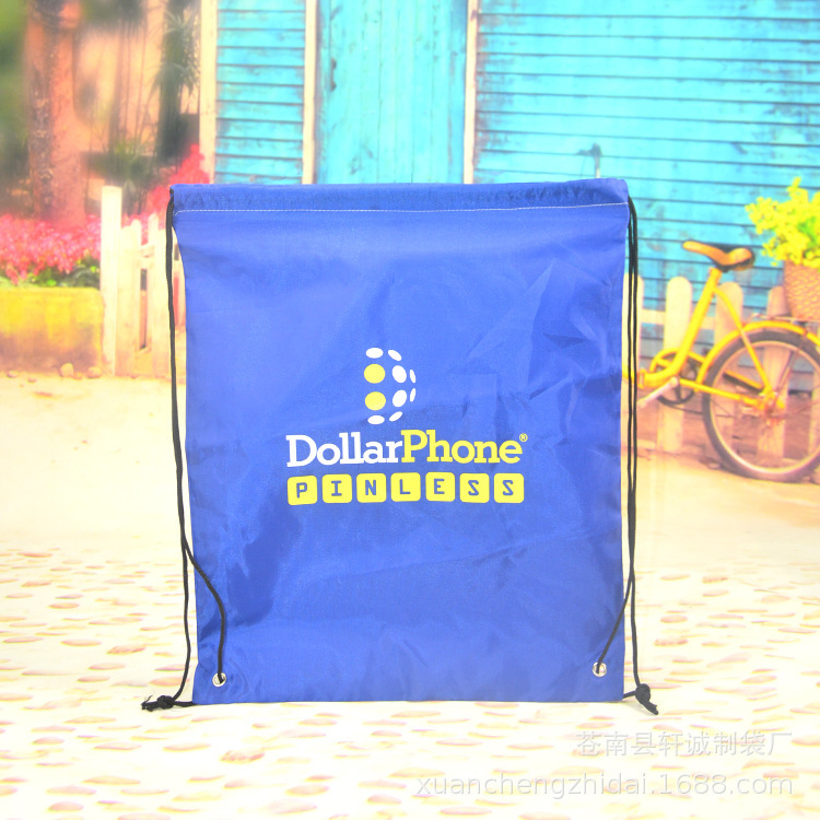 厂家专业定做210d涤纶袋 抽绳 户外运动涤纶束口背包袋定制|ms