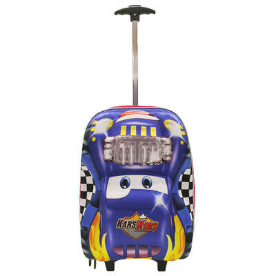 new pattern 16 Children&#39;s Trolley 3D three-dimensional Cool racing Three stairs travel Draw bar box customized