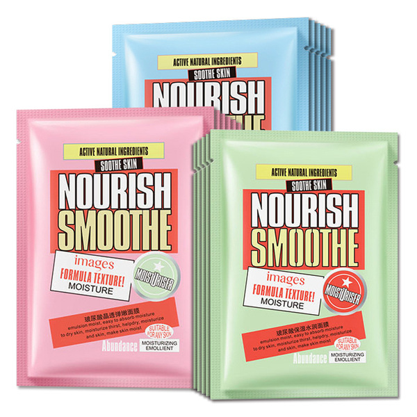Moisturizing cosmetic face mask with hyaluronic acid