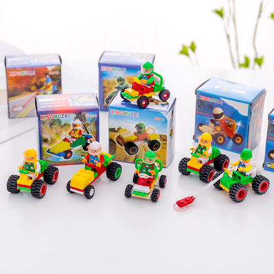 旭凤  拼装益智儿童玩具军事汽车组装男孩幼儿园积木开学礼物礼品|ru