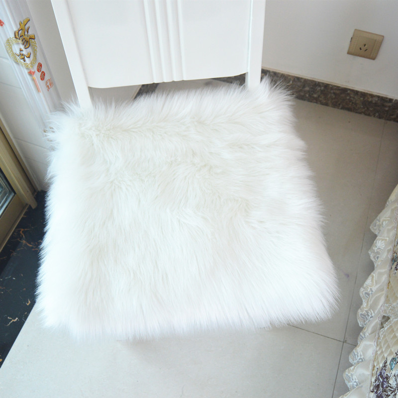 定做长毛绒整张羊皮皮型沙发餐椅垫沙发垫汽车坐垫小方垫一件代发