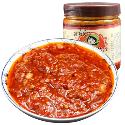 东北大妈鲜椒酱165g瓶装鲜辣椒猪肉酱拌面拌饭下饭菜香辣味 批发