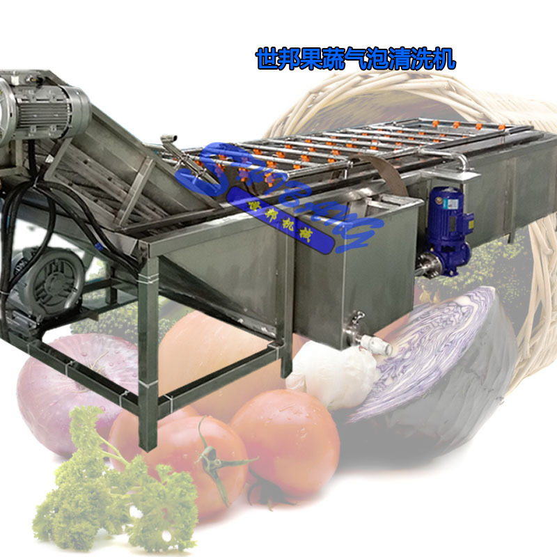 质量好的毛豆不锈钢高压气泡清洗机 蔬菜水果去农药清洗设备