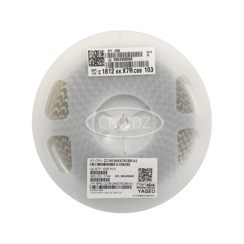 国巨贴片电容4532 1812 103K 10NF 1KV X7R 10%高压 正品陶瓷电容