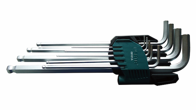 09101A/铬钒钢特长球头内六角扳手,9件/世达