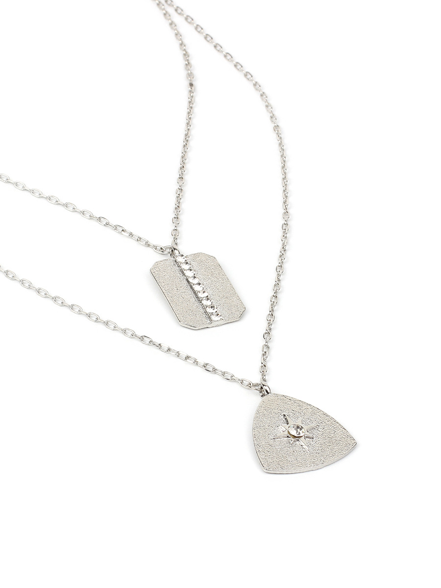 14g Weight Pendant Necklace Classification Travel Occasion Women'S Gender Gold, Silver Color Fashion Golden Square  Pendant Necklace Wholesale 6