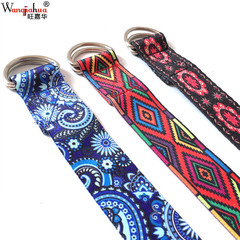 Colorful pattern stretch band resistance yoga strap wall hanging cord pull band yoga stretching band