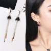 Earrings, long sexy pendant from pearl, wholesale