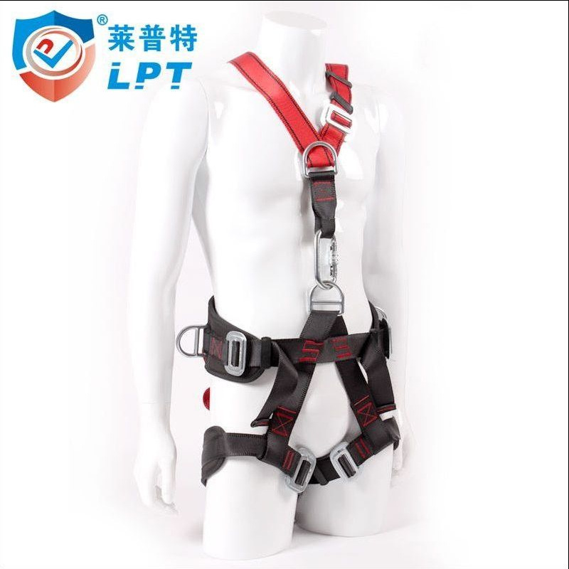 五点式高空作业  拓展  户外登山可脱卸全身涤纶安全带缓冲保险绳