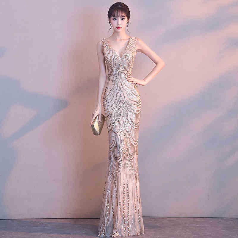 Party evening dress sexy buttock fishtail company president