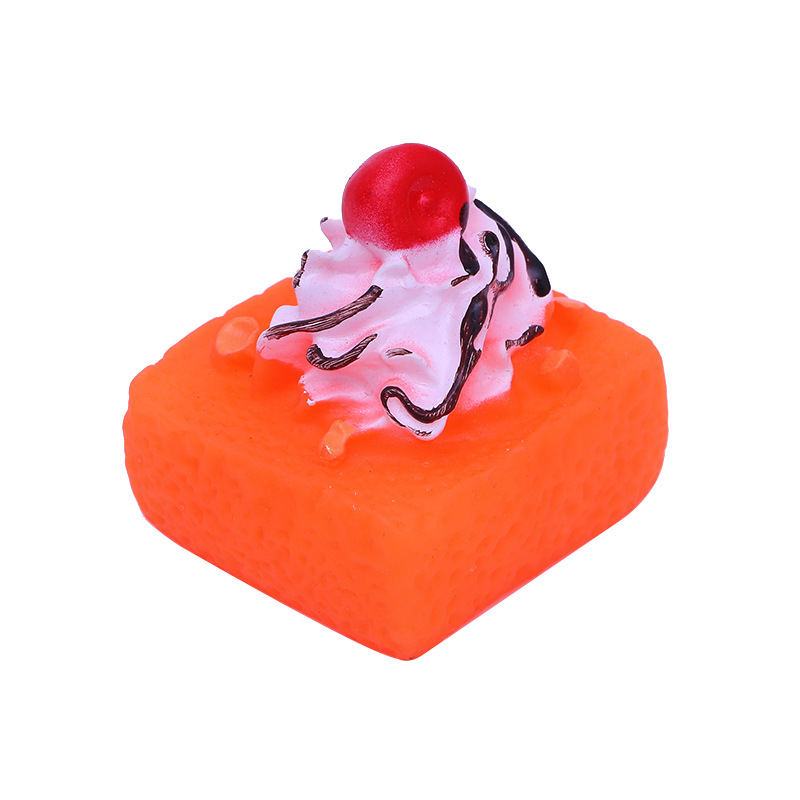 Juguete de vinilo simulación postre pastel BB llamada sonido juguete suministros para mascotas suministro directo de fábrica al por mayor
