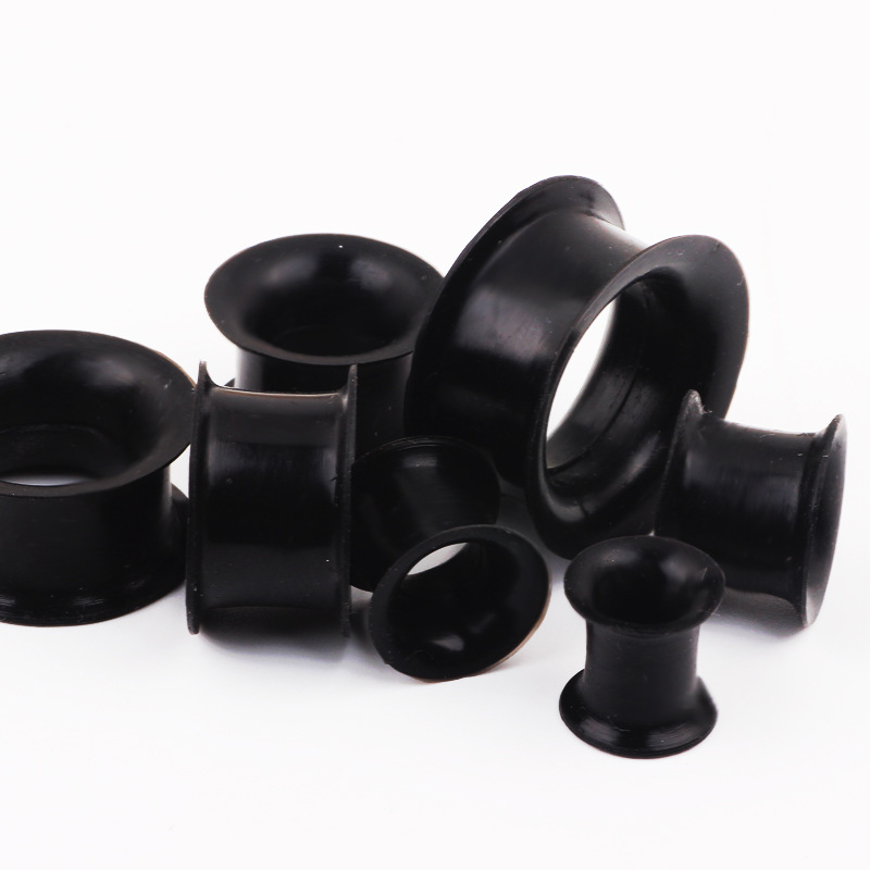 European American Style Silicone Double Horn Ear Expander 4-25mm Ear Tunnels Piercing Jewelry Wholesale detail image 16