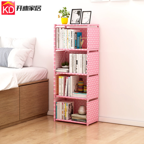 Simple Multi-layer Bookshelf with Free Combination, Multifunctional DIY Storage Shelf, Modern Student and Child Creative Storage Cabinet