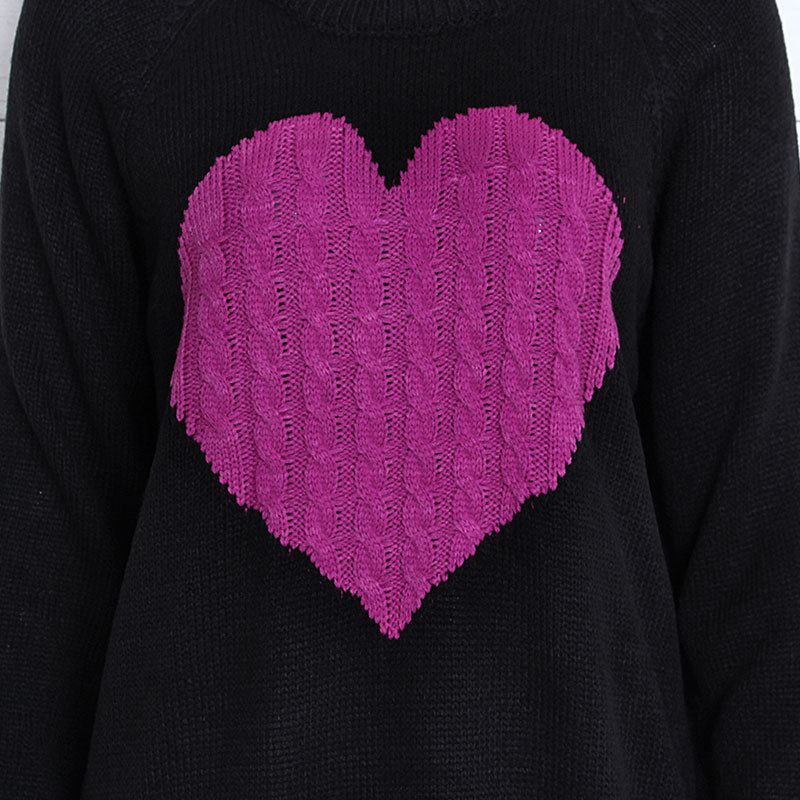 441g Weight Long Sleeve Sleeve Length Pullovers Placket Type Regular Sleeve Sleeve Type Polyacrylonitrile Fiber, knit Fabric Type Regular Top Length Sweater Tops Type Daily, Street Occasion Round Neck Neckline Slim Fit Type Heart Shape Pattern Spring, Autumn Season Women's Gender Elegant Style Wholesale Women's Elegant Heart Shape Long Sleeve Sweaters & Cardigans 48