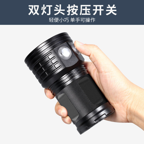 New 500W photography fill light diving flashlight red and blue light strong light high power underwater 80 meters IPX8