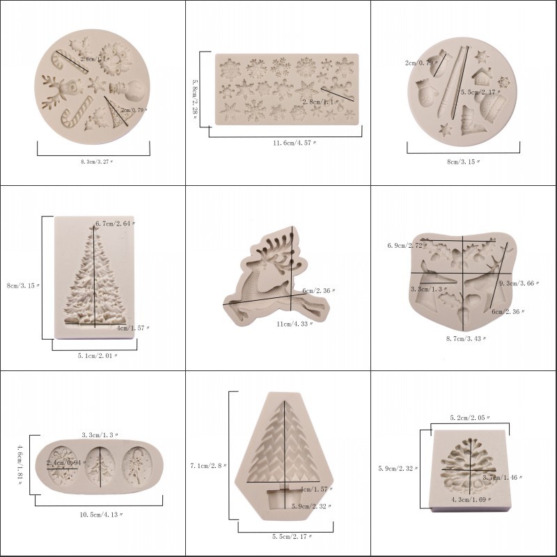 Christmas Tree Fondant Cake Mold Image 1
