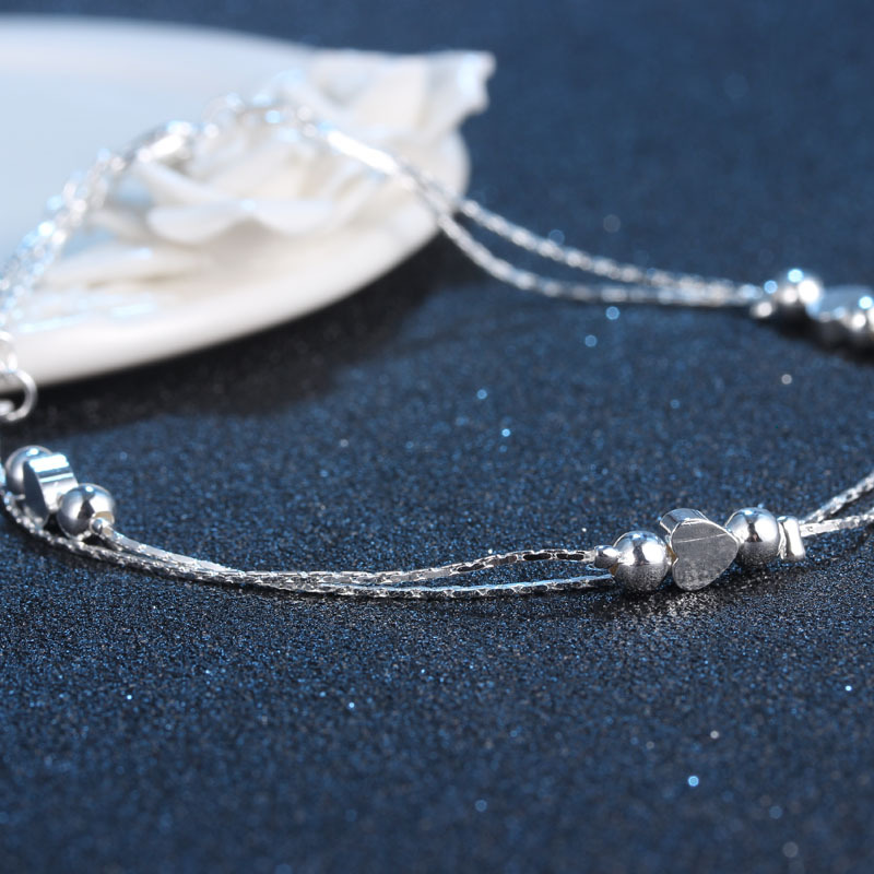 Круглая бусина-сердце и браслет на ногу