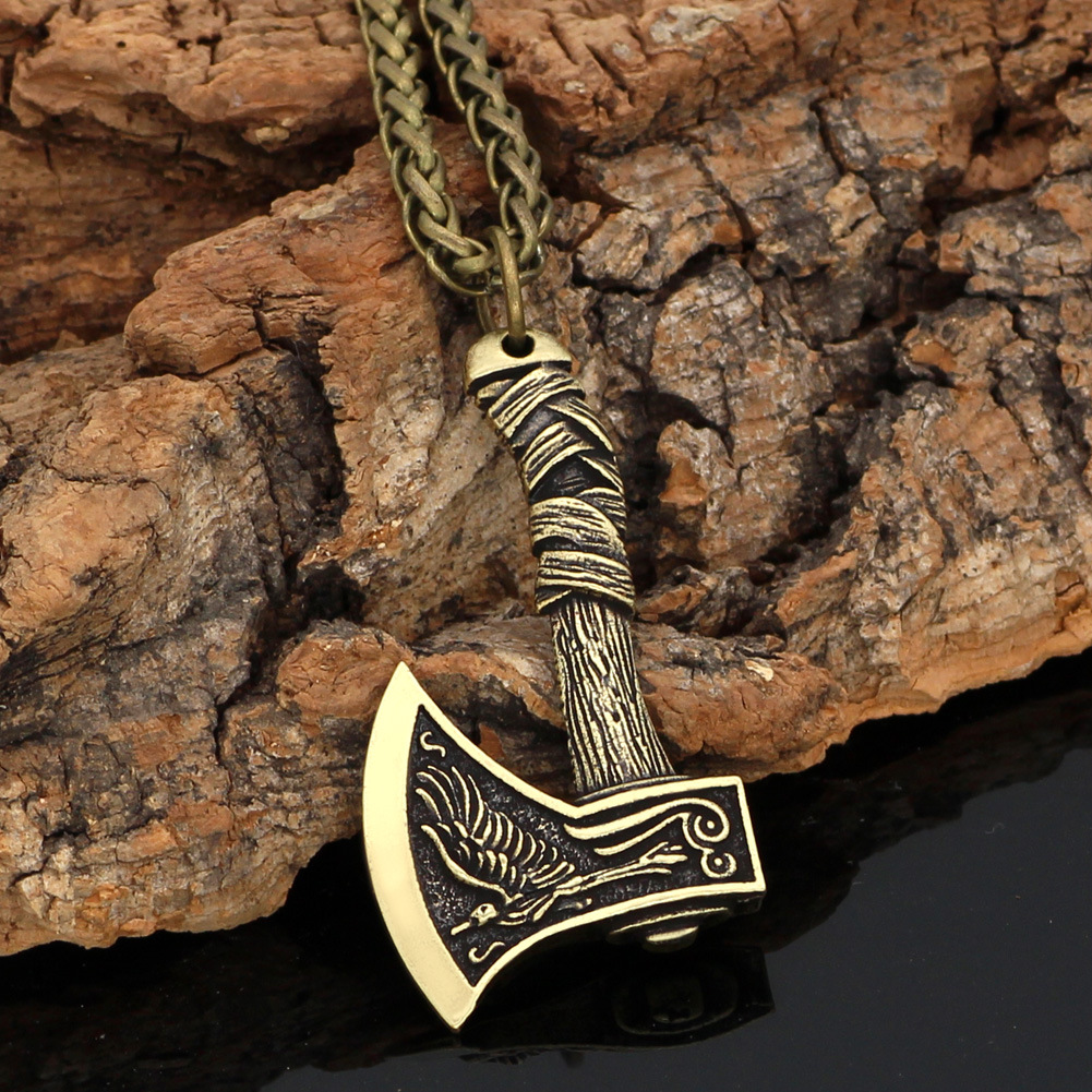 Retro Cool Style Axe Alloy Plating Men's Pendant Necklace display picture 4