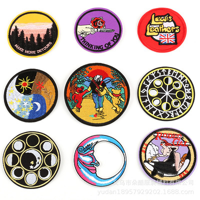 computer Embroidery circular badge Clothing accessories Cap badge Cross border Electricity supplier Source of goods Embroidery Cloth sticker patch